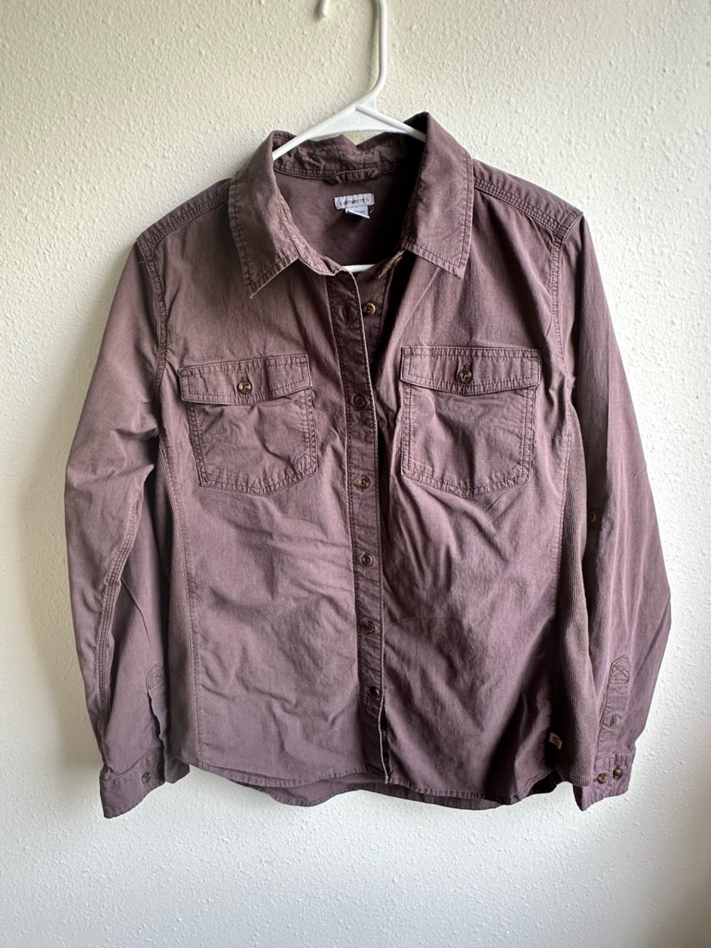 Carhartt Women’s Rugged Flex Button Down Shirt Brown Size L (12/14)